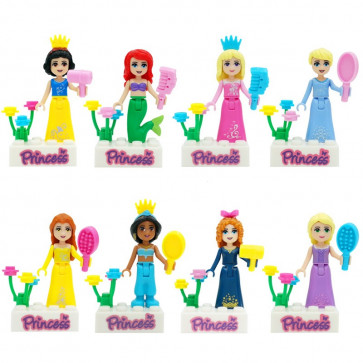 Complete Disney Princess Minifigure Brick Collection 8 Pack