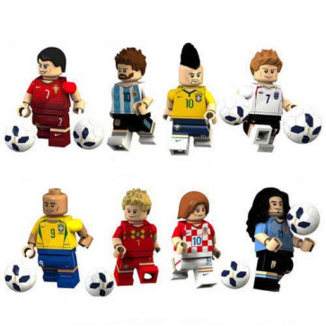 Lego Brick Soccer Football Star 8 Figure Set